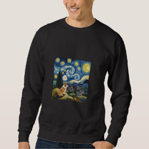 Sudadera Corgi Starry Night Van Gogh Regalos Para Corgi Mom
