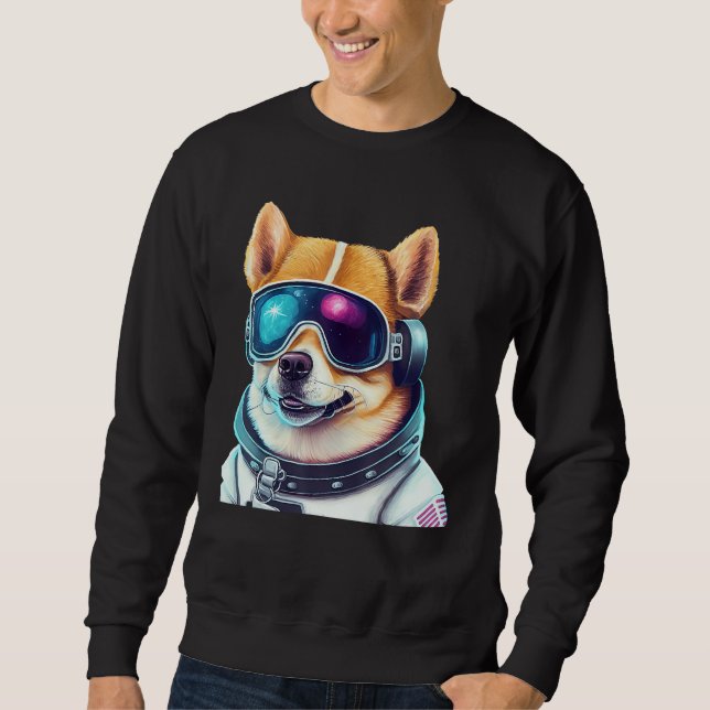 Sudadera Corgi Takes on Space Astronaut Dog in Futuristic S (Anverso)