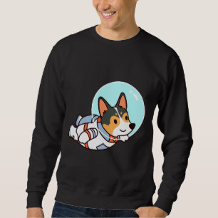 Sudadera Corgi tricolor astronauta