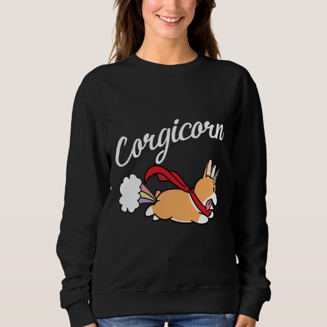 Sudadera Corgi Unicorn (Anverso)