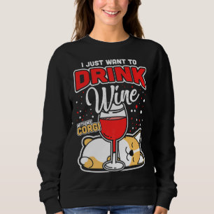 Sudadera Corgi Wine