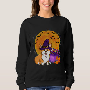 Sudadera Corgi Witch Autumn Fall Pumpkin Halloween Costume