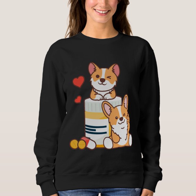 Sudadera Corgi X S Son Mis Drogas (Anverso)
