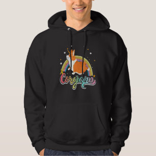 Sudadera Corgicorn Corgi Unicorn Niños espacio galaxia arco