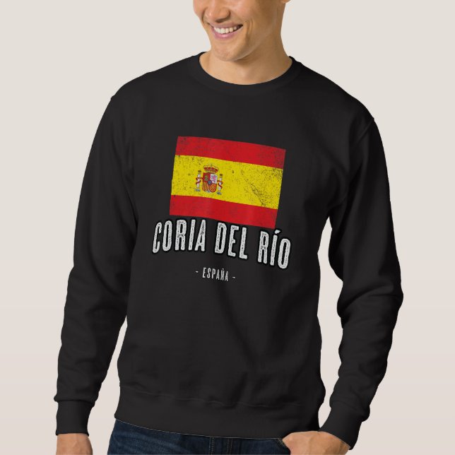 Sudadera Coria Del Ro España Es Ciudad Bandera Superior - B (Anverso)