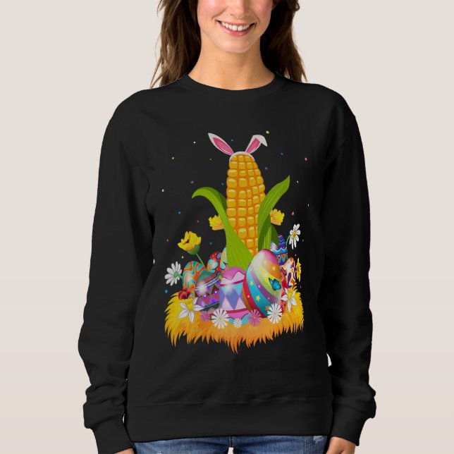 Sudadera Corn Easter Egg Funny Corn Easter Sunday (Anverso)
