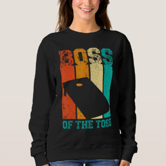 Sudadera Cornhole Divertido Retro Jefe del Lanzamiento