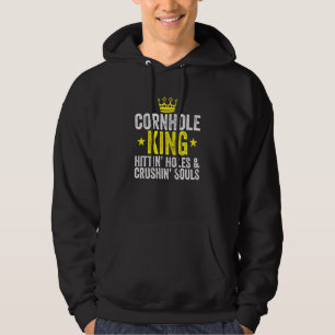 Sudadera Cornhole King Retro Cornhole Champion Bean Bag
