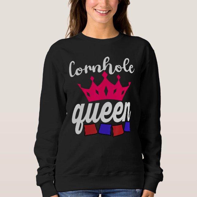 Sudadera Cornhole Queen Corn Hole (Anverso)