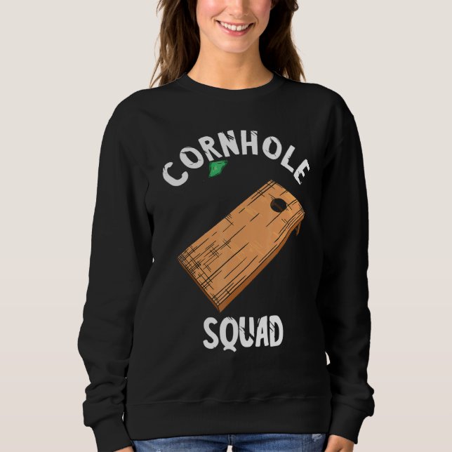 Sudadera Cornhole Squad Board Toss Game Team Bean Bag Playa (Anverso)