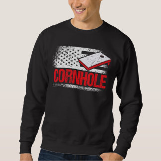Sudadera Cornhole Torneo Cornstar Hole Rojo Blanco