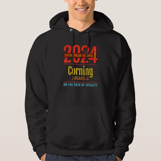 Sudadera Corning Arkansas AR Eclipse solar total 2024 4 (Anverso)