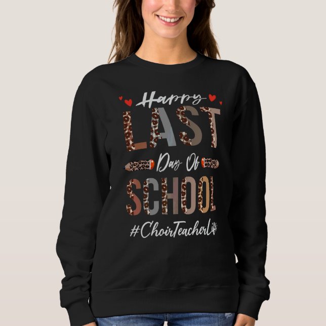 Sudadera Coro Maestra Feliz El Último Día De La Escuela Sum (Anverso)