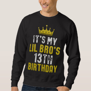 Sudadera Corona Amarilla 13 Cumpleaños Para Hermano De Herm