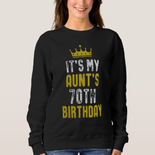 Sudadera Corona Amarilla 70 Cumpleaños Para Tía De Sobrina