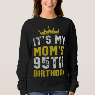 Sudadera Corona Amarilla 95 Cumpleaños Para Mamá De Hijo Hi