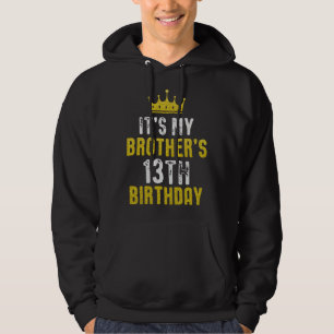 Sudadera Corona Amarilla Cumpleaños 13 Para Hermano De Herm