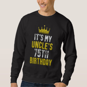 Sudadera Corona Amarilla Cumpleaños 75 de Tío de Sobrina So
