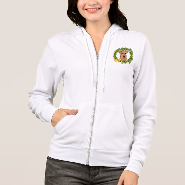 Sudadera Corona de acebo de Terrier Irlandés (Anverso)
