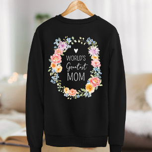 Sudadera Corona de flores para el día de la madre la mejor 