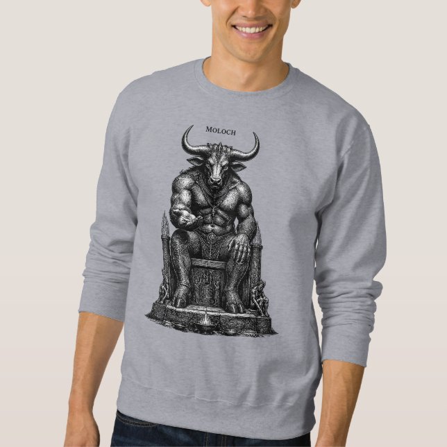 Sudadera Corona de Moloch, el Rey Infernal (Anverso)