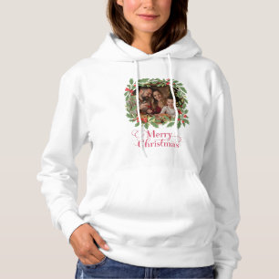 Sudadera Corona de Navidad con Foto Familiar Personalizada 