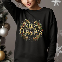 Sudadera Corona de Navidad del Elfo - Arte Navideño