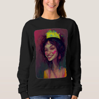 Sudadera Corona de Princesa de Fiesta Celebración Divertida