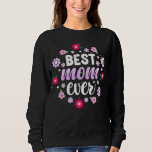 Sudadera Corona floral de pasteles suaves Mejor mamá del mu