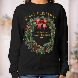 Sudadera Corona Navideña Festiva Personalizada