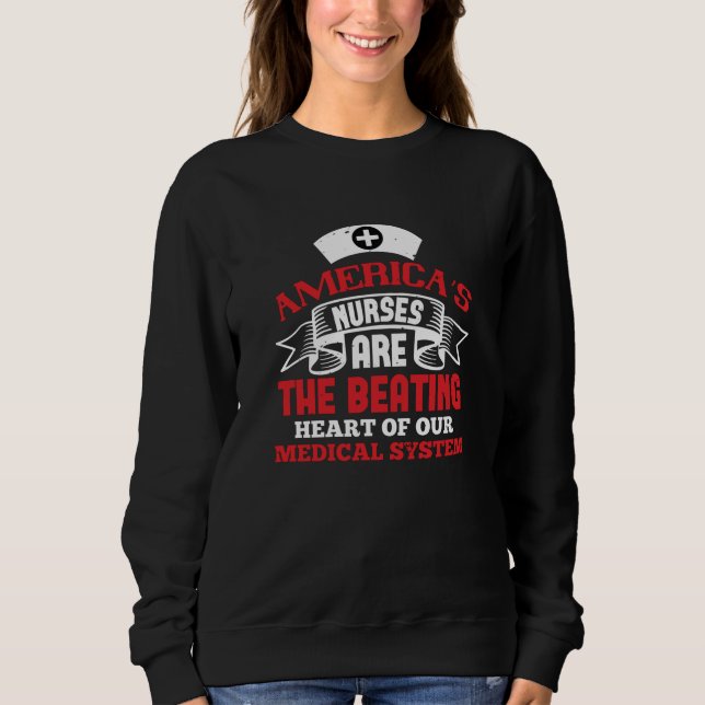 Sudadera Corona Nurses - Enfermeras de América (Anverso)