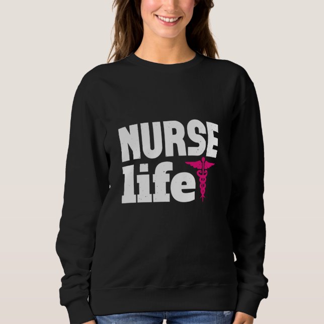 Sudadera Corona Nurses - Vida de Enfermera (Anverso)