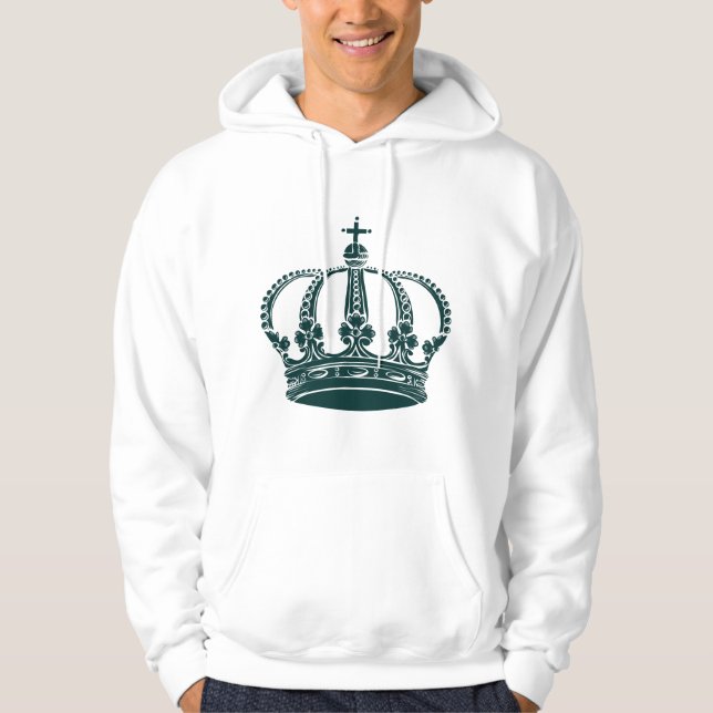 Sudadera Corona Real 02 - Verde oscuro (Anverso)
