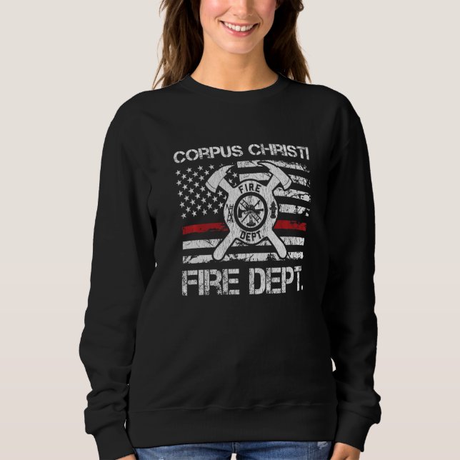 Sudadera Corpus Christie Texas Fire Department Thin Red Lin (Anverso)