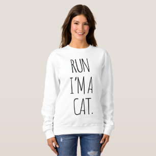 SUDADERA CORRE SOY UN GATO