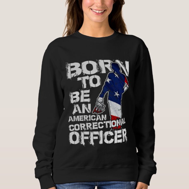 Sudadera Correctional Officer Distressed American USA Flag (Anverso)