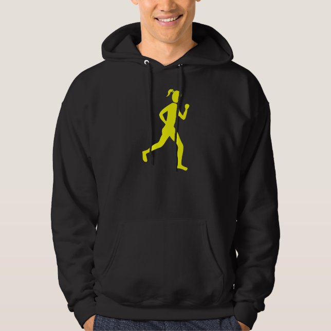 Sudadera Corredora (hembra) - Amarilla (Anverso)