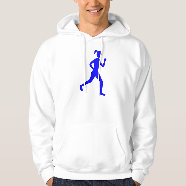 Sudadera Corredora (hembra) - Azul (Anverso)