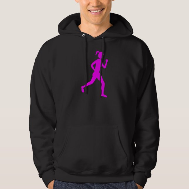 Sudadera Corredora (mujer) - Magenta (Anverso)