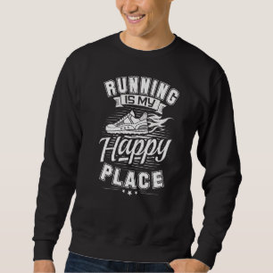 Sudadera Correr a las mujeres mi lugar feliz