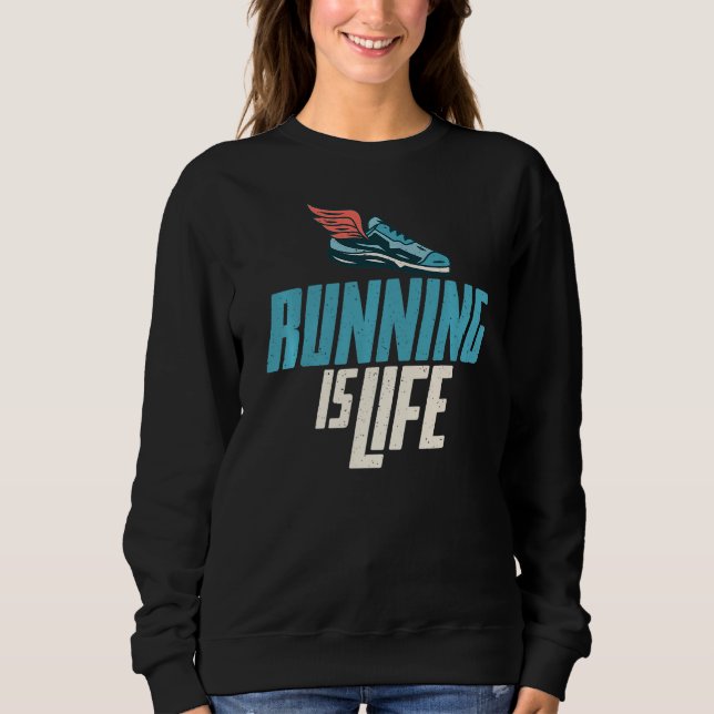 Sudadera Correr es la maratón de la vida (Anverso)