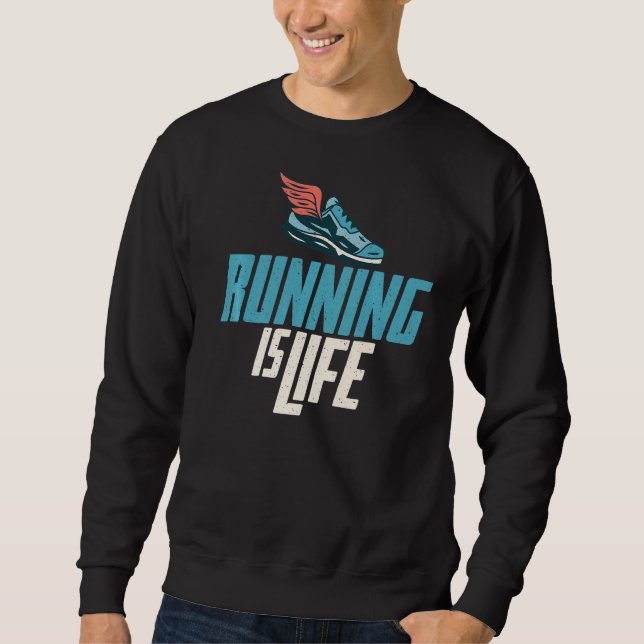 Sudadera Correr es la maratón de la vida (Anverso)