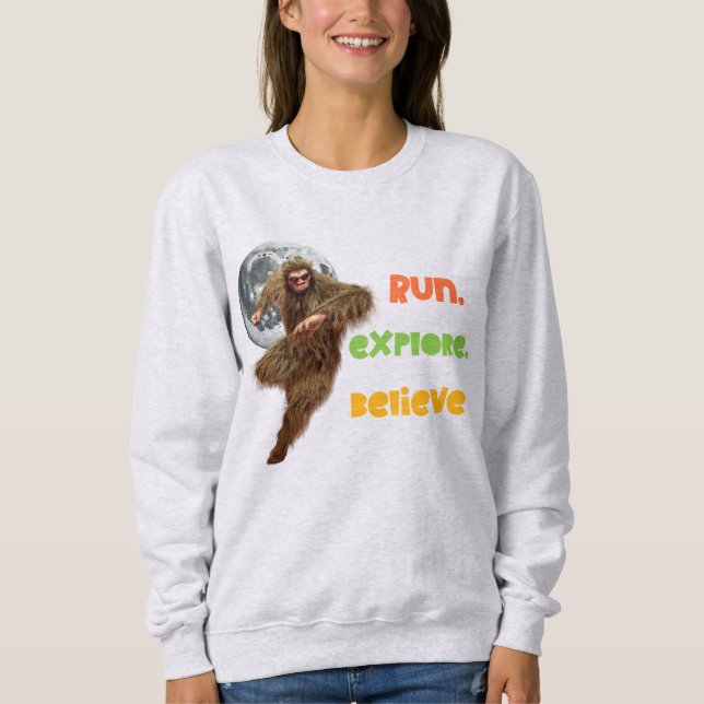 Sudadera Corriendo Aventura Sasquatch Creer Diseño (Anverso)