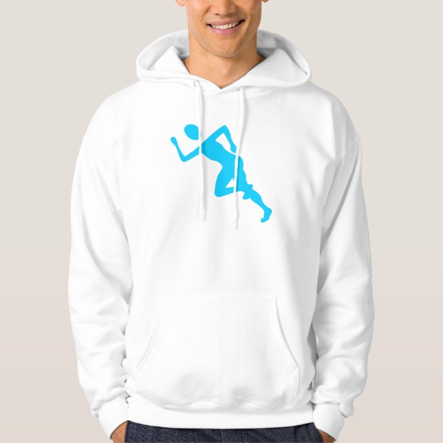 Sudadera Corriendo - Azul cielo (Anverso)
