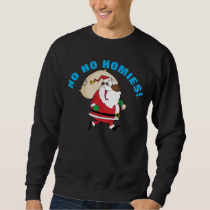 Sudadera Corriendo la camiseta negra de Santa