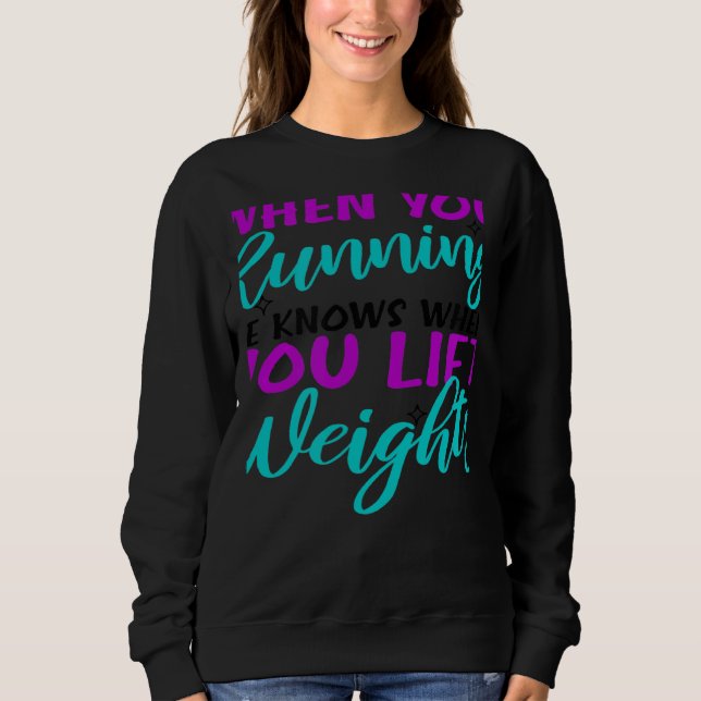Sudadera Corriendo Levanta Pesas Fitness Navidad (Anverso)