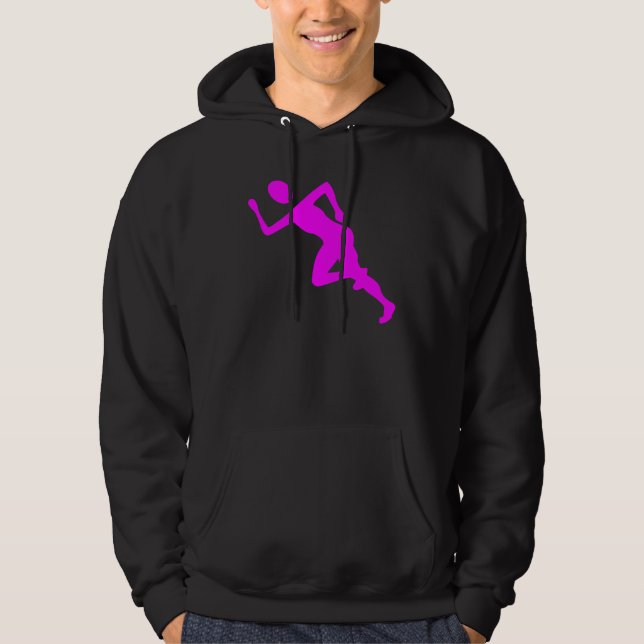 Sudadera Corriendo - Magenta (Anverso)