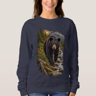 Sudadera Corriente de Montaña del Oso Negro en la puesta de