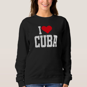 Sudadera Corro a Cuba con el corazón rojo amo a Cuba
