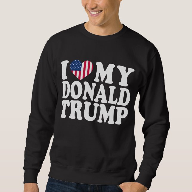 Sudadera Corro A Mi Donald Trump Por La Presidencia 2024 (Anverso)